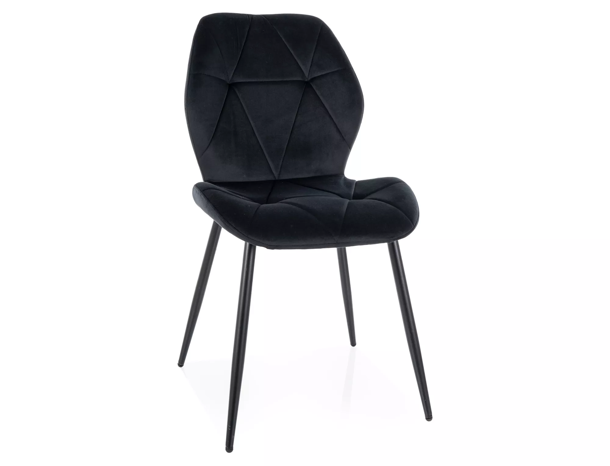 Restaurantstoel Silva fluwelen stof zwart gestoffeerd